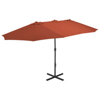 Ombrellone da Esterni Palo in Alluminio 460x270cm Terracotta cod mxl 17449