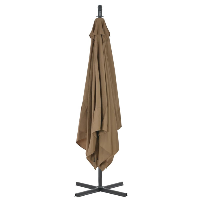 Ombrellone a Sbalzo con Palo in Acciaio 250x250 cm Grigio Talpa 44880