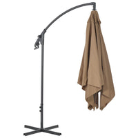 Ombrellone a Sbalzo con Palo in Acciaio 250x250 cm Grigio Talpa 44880