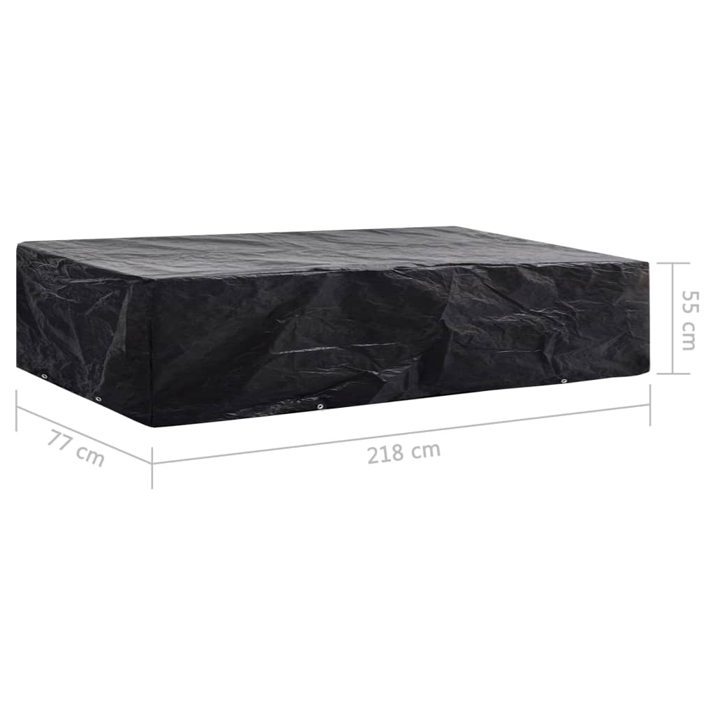 Copertura per Lettino Prendisole con 8 Occhielli 218x77x55 cm 45124