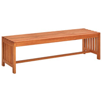 Panchina da Giardino 130 cm in Legno Massello di Eucalipto 44400