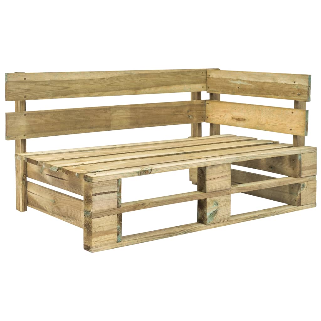 Panca Angolare da Giardino su Pallet in Legno 44695