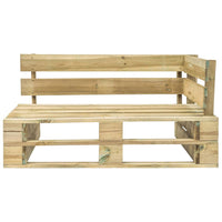 Panca Angolare da Giardino su Pallet in Legno 44695