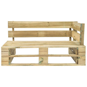 Panca Angolare da Giardino su Pallet in Legno 44695