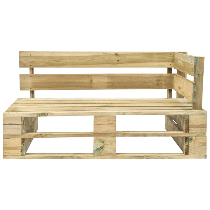 Panca Angolare da Giardino su Pallet in Legno 44695