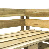 Panca Angolare da Giardino su Pallet in Legno 44695