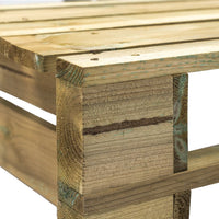 Panca Angolare da Giardino su Pallet in Legno 44695