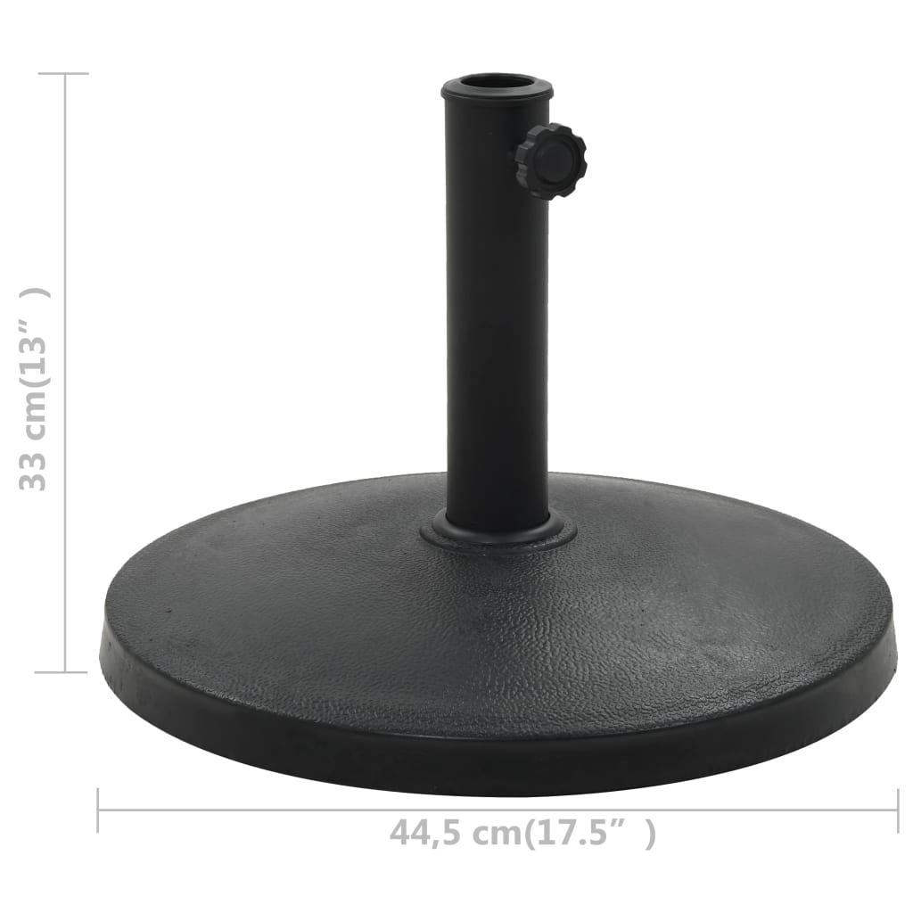 Base per Parasole Rotonda in Poliresina 10 kg Nera