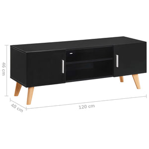 Mobile Porta TV Nero 120x40x46 cm in MDF 247308