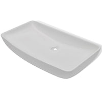 Lavello Bagno con Miscelatore in Ceramica Rettangolare Bianco cod mxl 54019