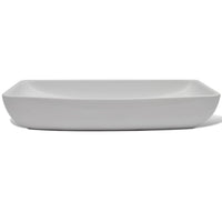 Lavello Bagno con Miscelatore in Ceramica Rettangolare Bianco cod mxl 54019