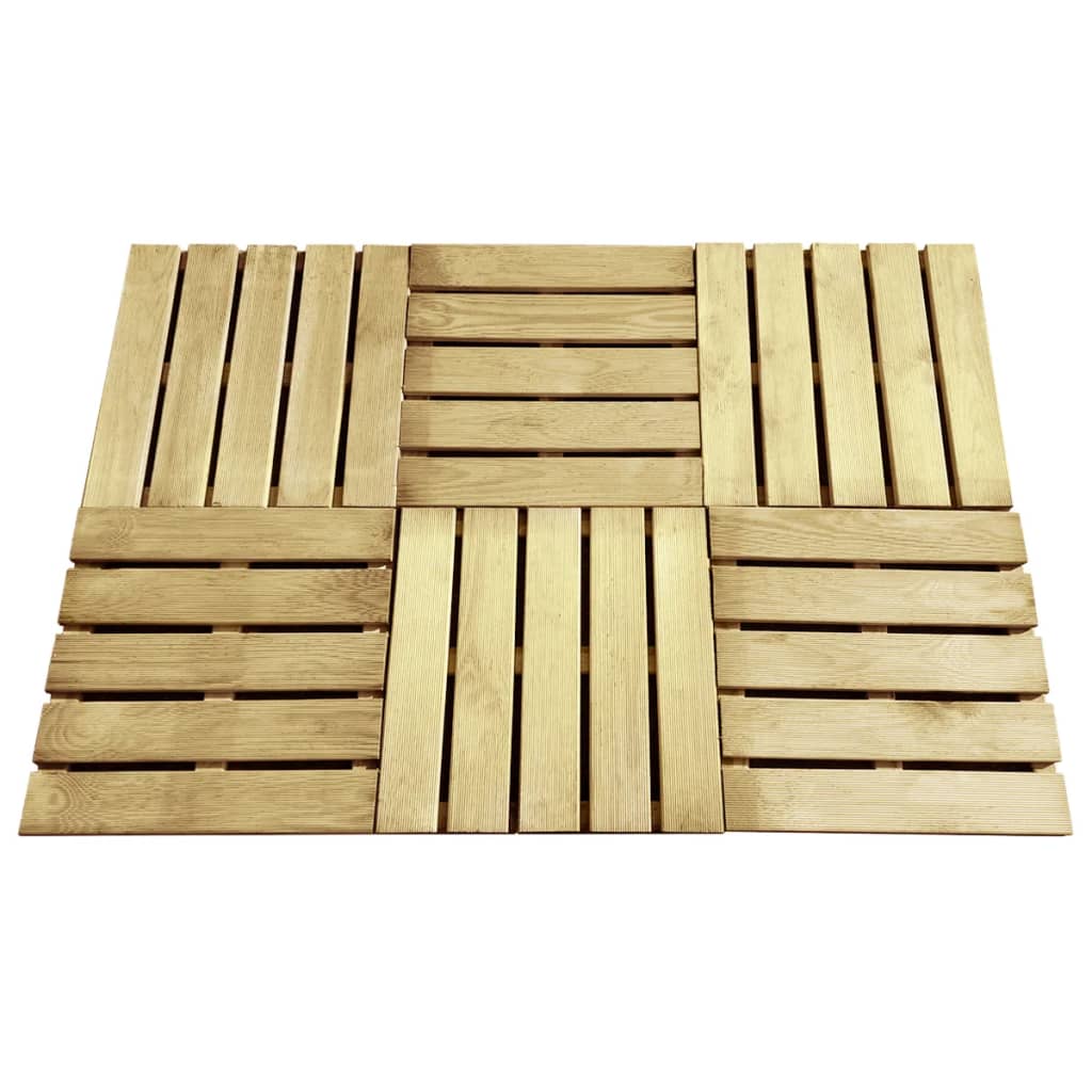 Piastrelle per Decking 6 pz 50x50 cm in Legno Verde