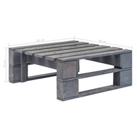 Ottomana da Giardino in Pallet in Legno Grigio 44696