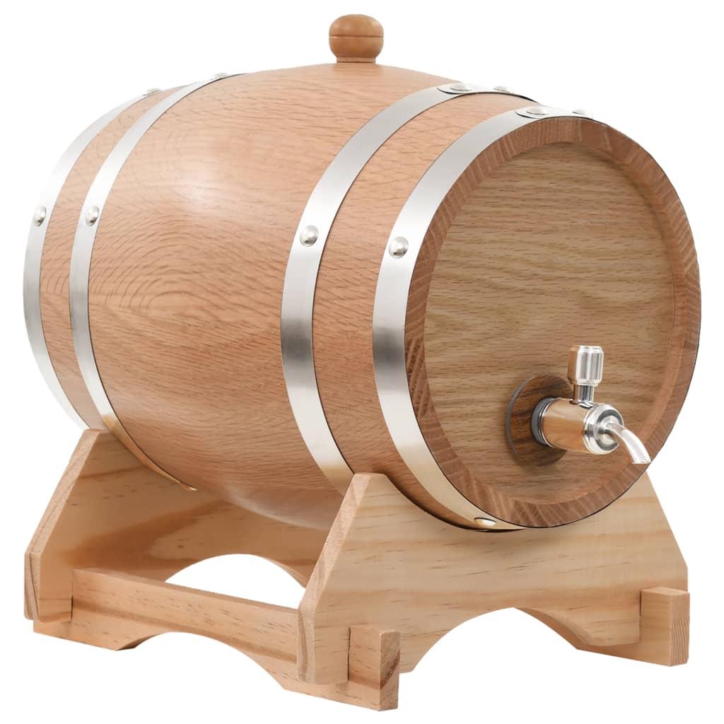 Barilotto di vino con Spina in Legno Massello di Rovere 6 L cod mxl 59911