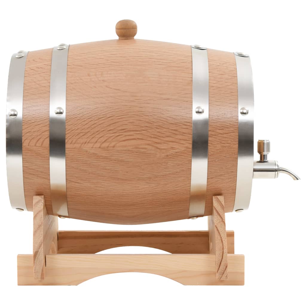 Barilotto di vino con Spina in Legno Massello di Rovere 6 L