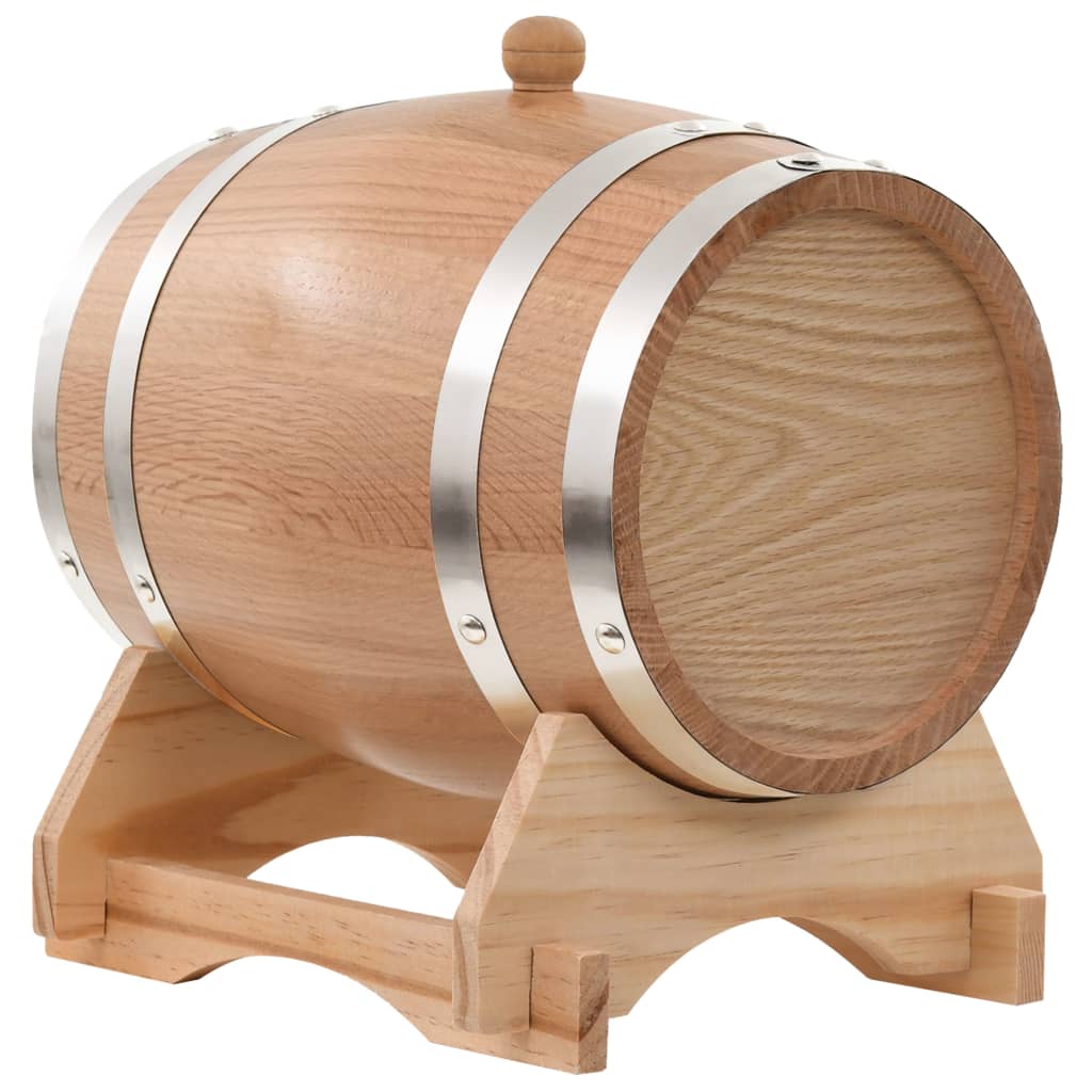 Barilotto di vino con Spina in Legno Massello di Rovere 6 L cod mxl 59911