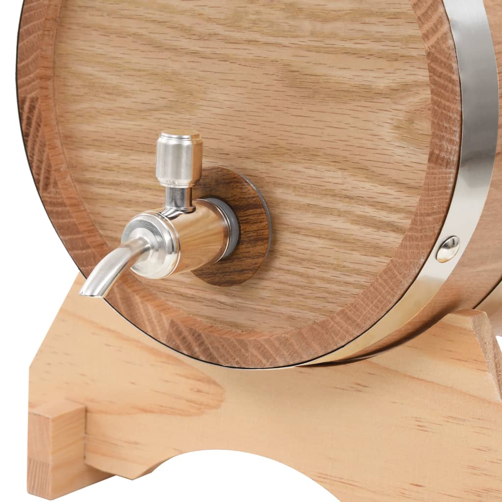 Barilotto di vino con Spina in Legno Massello di Rovere 6 L cod mxl 59911