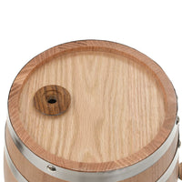 Barilotto di vino con Spina in Legno Massello di Rovere 6 L