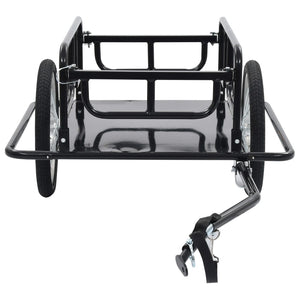 Rimorchio Bici 130x73x48,5cm in Acciaio Nero 91770