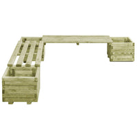 Fioriera da Giardino con Panca in Legno di Pino Impregnato cod mxl 44658