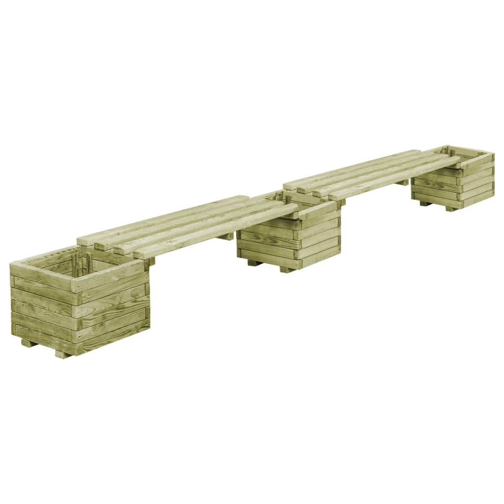 Fioriera da Giardino con Panca in Legno di Pino Impregnato cod mxl 44658