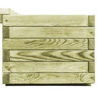 Fioriera da Giardino con Panca in Legno di Pino Impregnato cod mxl 44658