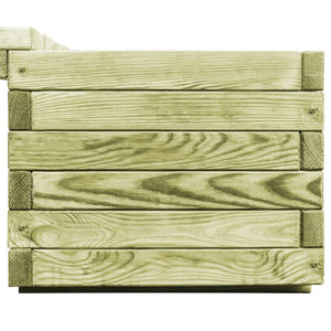 Fioriera da Giardino con Panca in Legno di Pino Impregnato cod mxl 44658