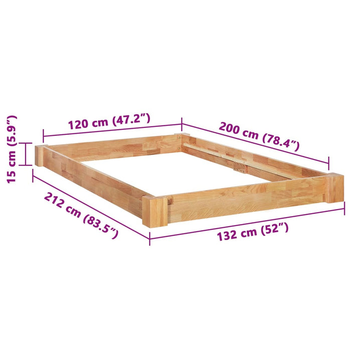 Giroletto in Legno Massello di Rovere 120x200 cm 247257