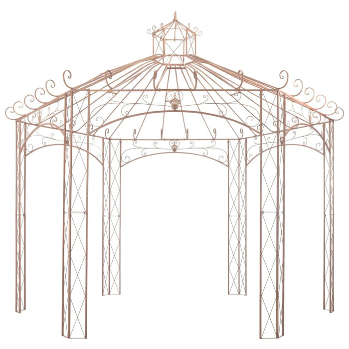 Padiglione da Giardino Marrone Anticato 4 m in Ferro  cod mxl 40446