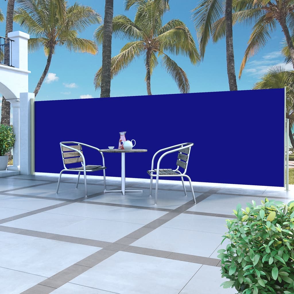 Tenda da Sole Laterale Retrattile 160 x 500 cm Blu 45462