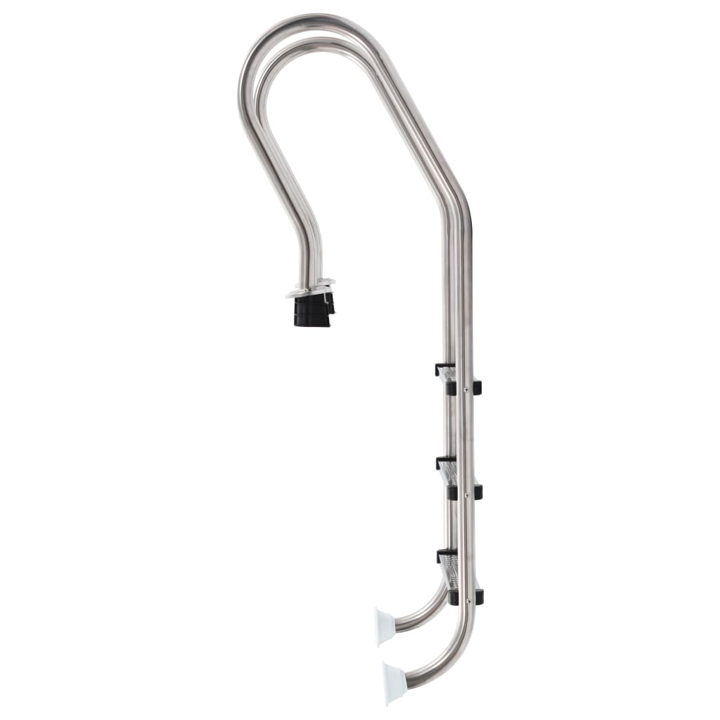 Scaletta per Piscina 3 Gradini in Acciaio Inox 304 120 cm 91733