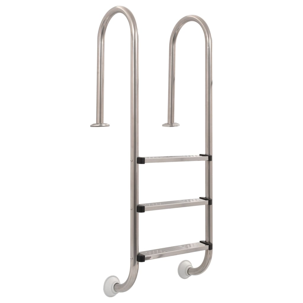 Scaletta per Piscina 3 Gradini in Acciaio Inox 304 120 cm 91759