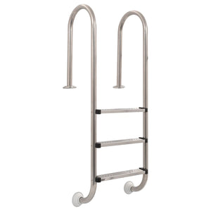 Scaletta per Piscina 3 Gradini in Acciaio Inox 304 120 cm 91759