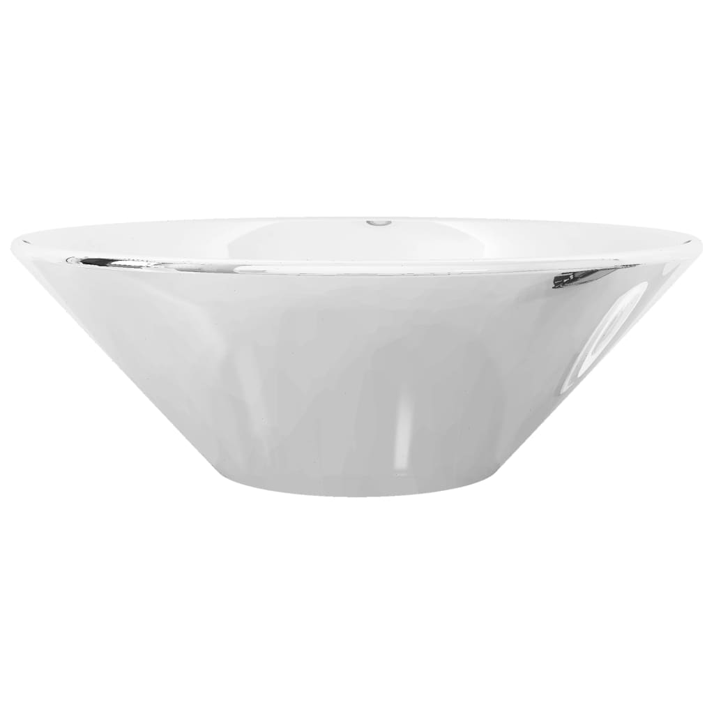 Lavandino 42x14 cm in Ceramica Argento cod 11428