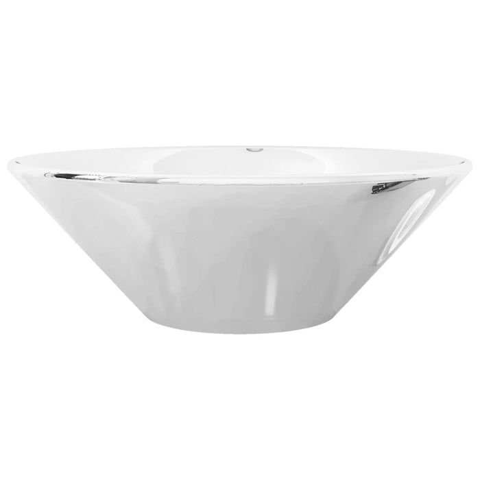 Lavandino 42x14 cm in Ceramica Argento cod 11428