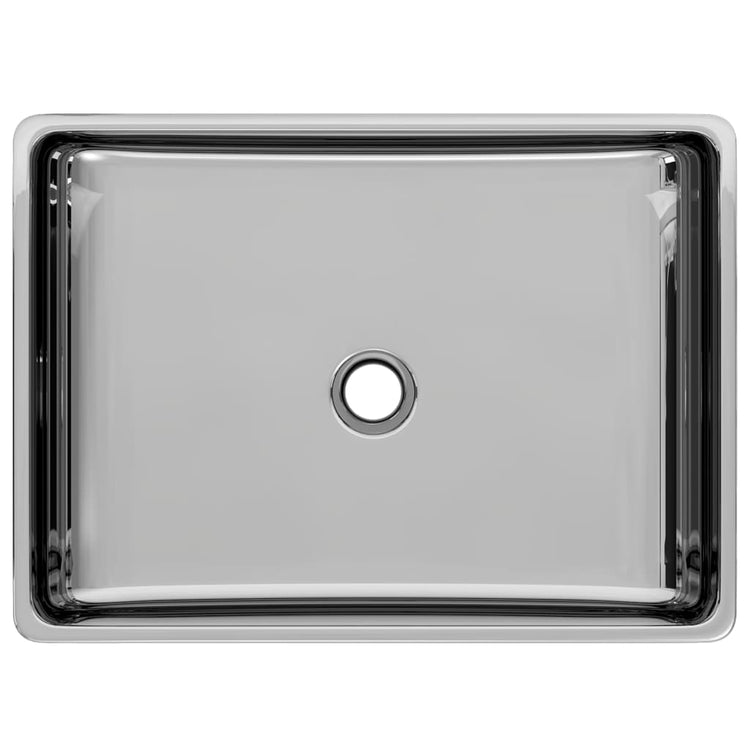 Lavandino 41x30x12 cm in Ceramica Argento cod mxl 54278