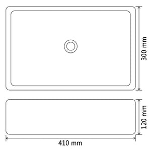 Lavandino 41x30x12 cm in Ceramica Oro cod mxl 73247