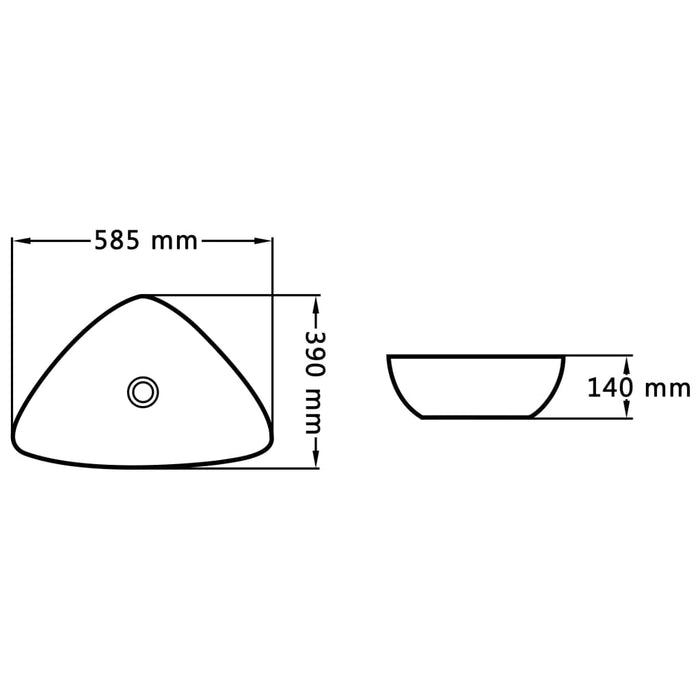 Lavandino 58,5x39x14 cm in Ceramica Bianco cod mxl 43206