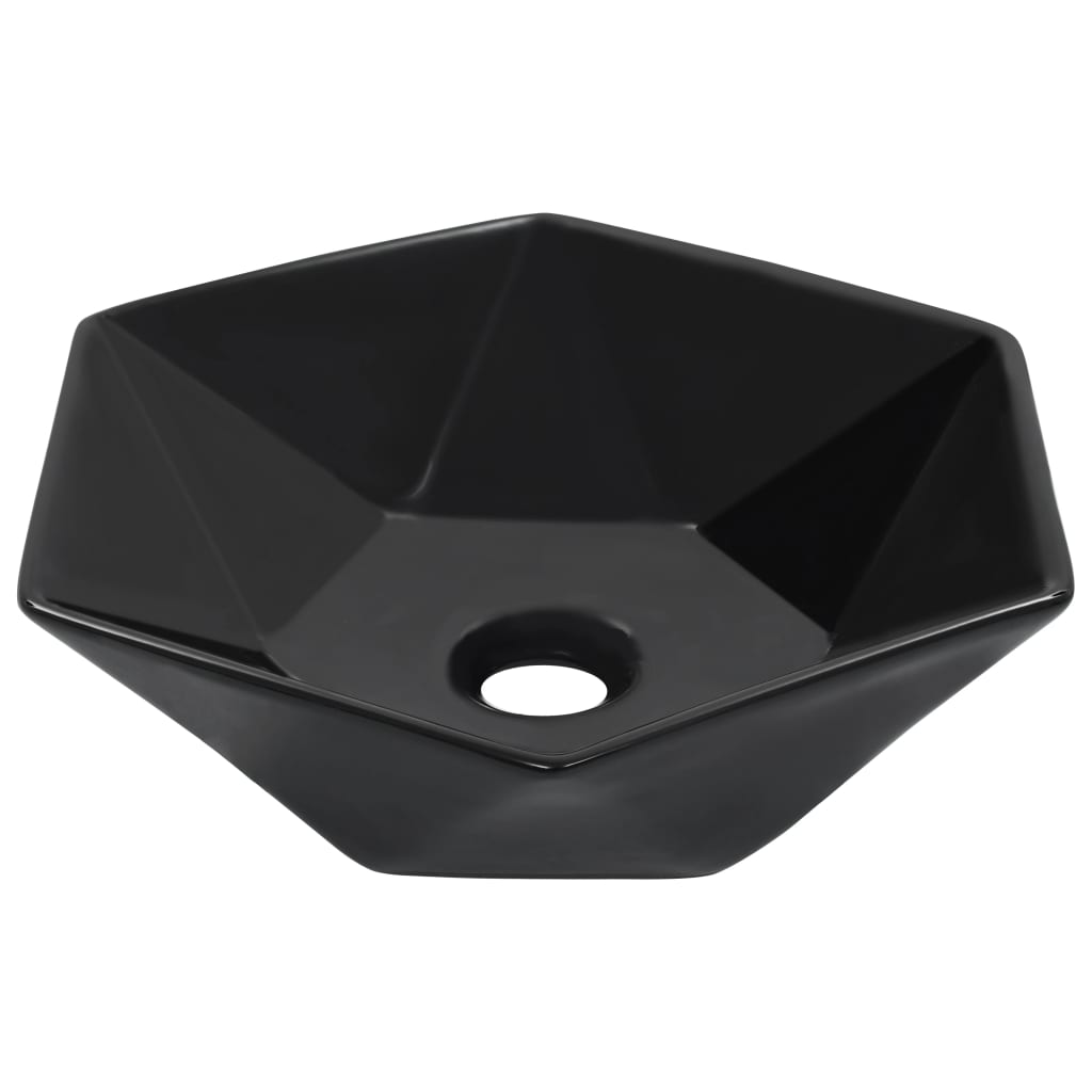 Lavandino 41x36,5x12 cm in Ceramica Nero cod mxl 41695