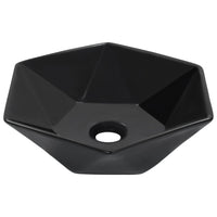 Lavandino 41x36,5x12 cm in Ceramica Nero cod mxl 41695