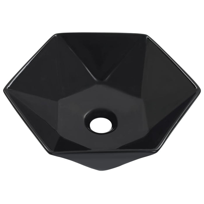 Lavandino 41x36,5x12 cm in Ceramica Nero cod mxl 41695