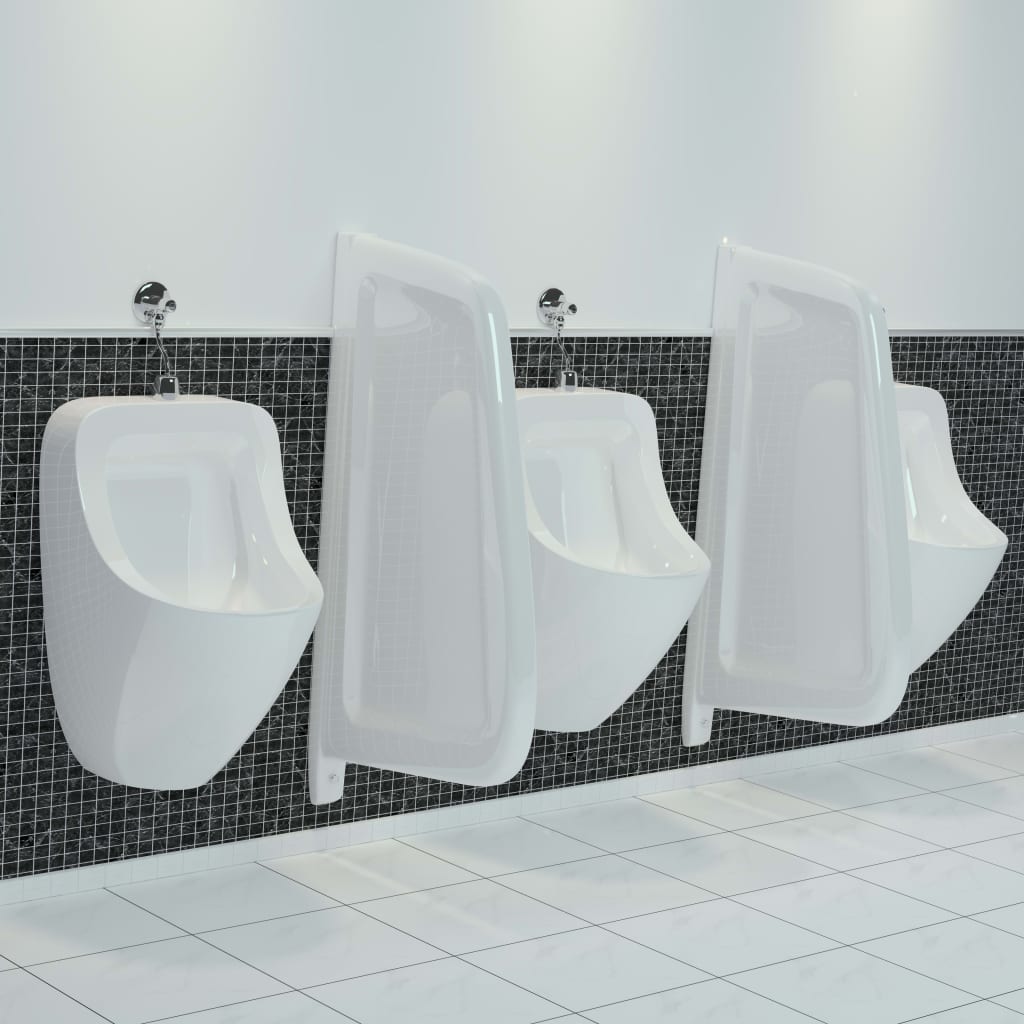 Schermo per Orinatoio per Privacy a Parete in Ceramica Bianco 143852