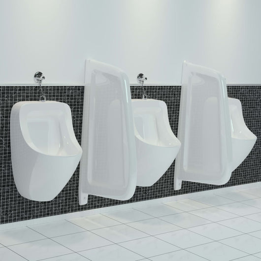 Schermo per Orinatoio per Privacy a Parete in Ceramica Bianco cod mxl 76377