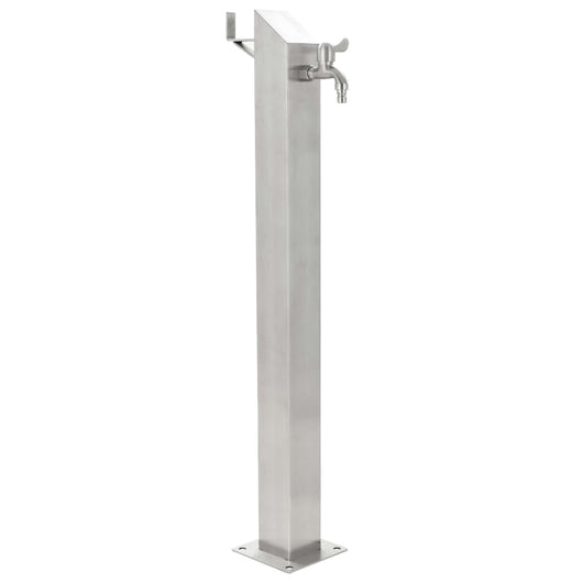 Fontanella a Colonna in Acciaio Inossidabile Quadrata 95 cm cod mxl 51336