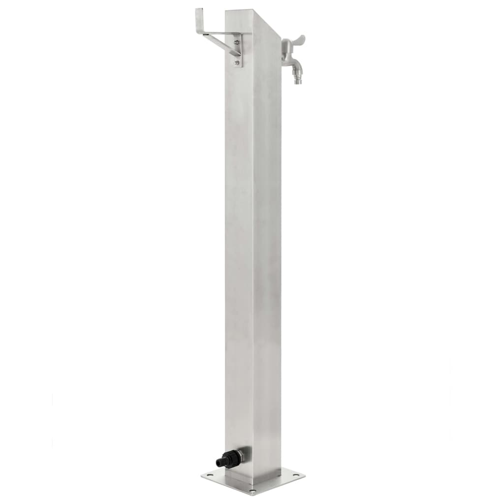 Fontanella a Colonna in Acciaio Inossidabile Quadrata 95 cm cod mxl 51336