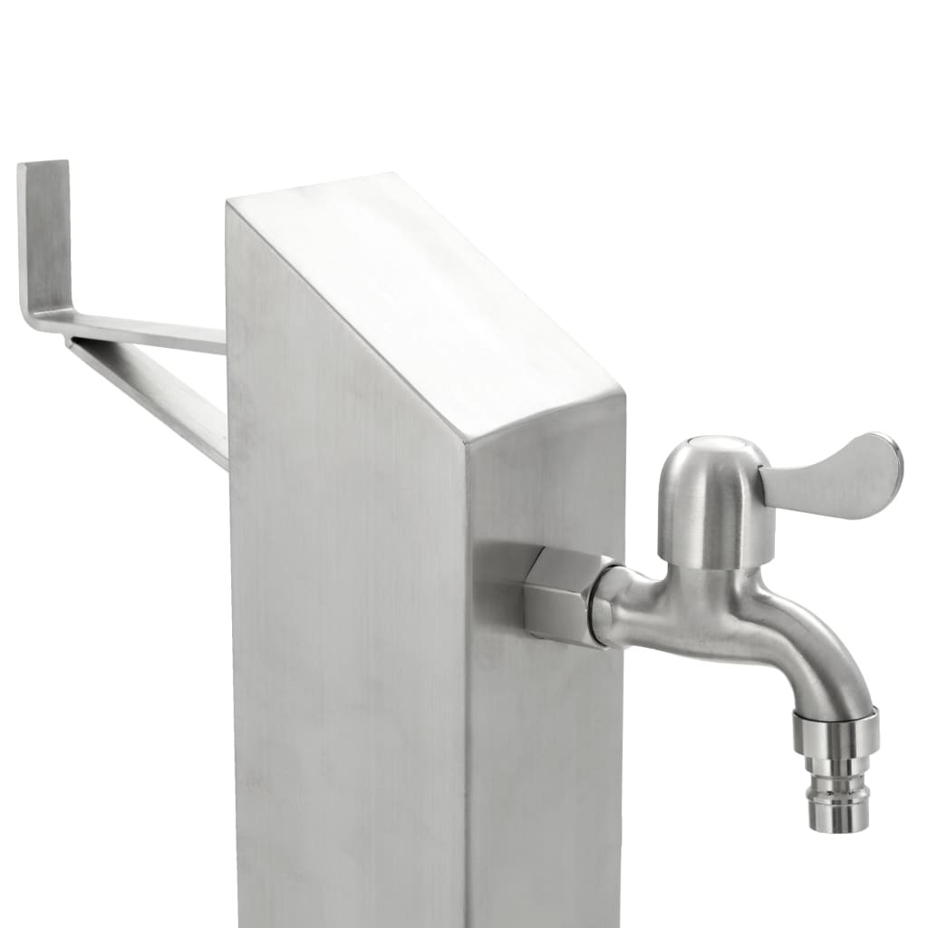 Fontanella a Colonna in Acciaio Inossidabile Quadrata 95 cm cod mxl 51336