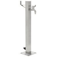 Fontanella a Colonna in Acciaio Inossidabile Quadrata 65 cm cod mxl 53147