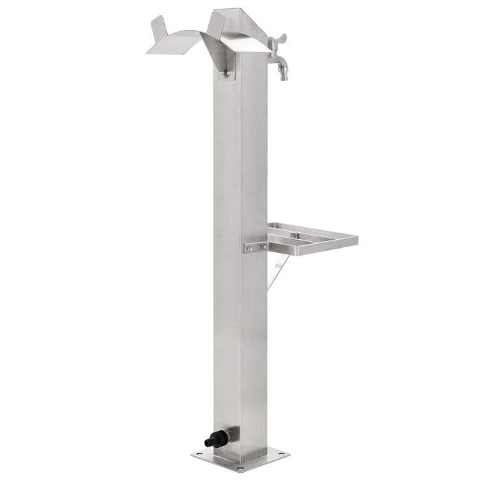 Fontanella a Colonna in Acciaio Inossidabile Quadrata 95 cm cod mxl 53136