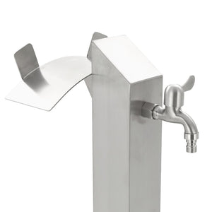 Fontanella a Colonna in Acciaio Inossidabile Quadrata 95 cm cod mxl 53136