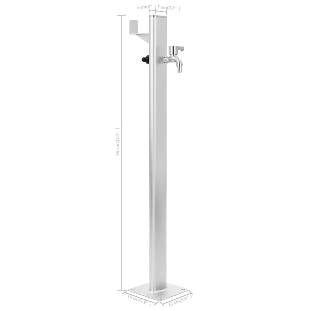 Fontanella a Colonna da Giardino in Allumino 95 cm cod mxl 45259